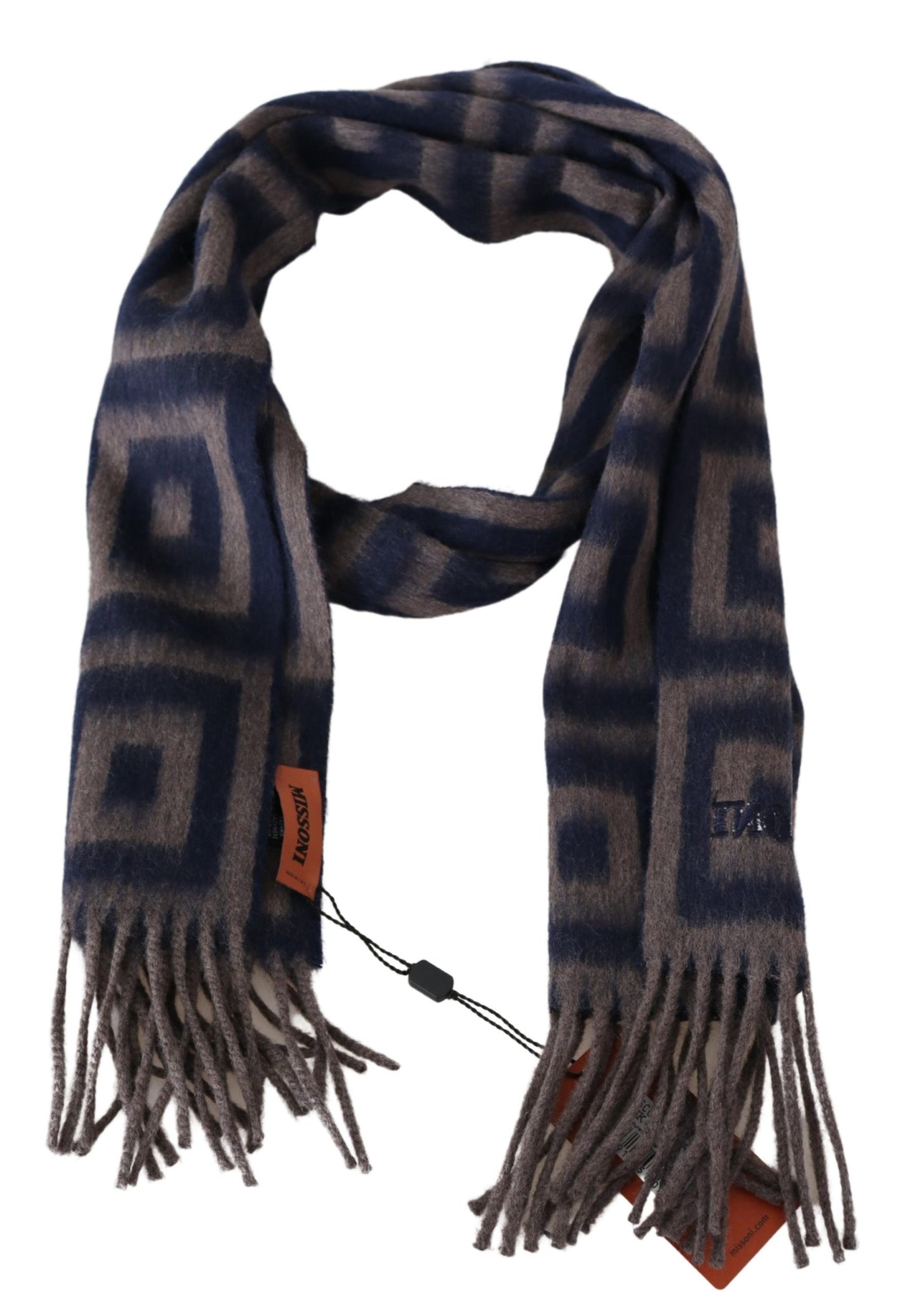 Braunes Quadratmuster Kaschmir Unisex