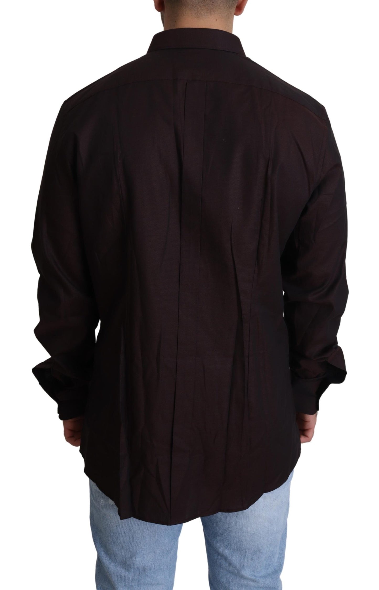 Braunes 100% Baumwolle Herren Kleid Formales Hemd