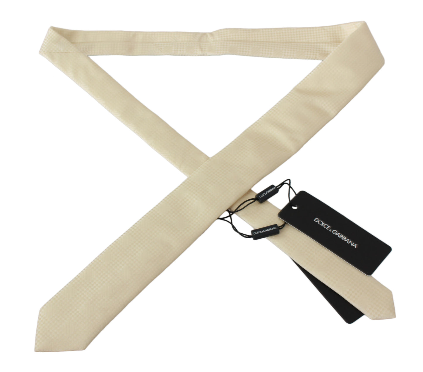 Cremebeige Muster Klassische Schlanke Herrenkrawatte