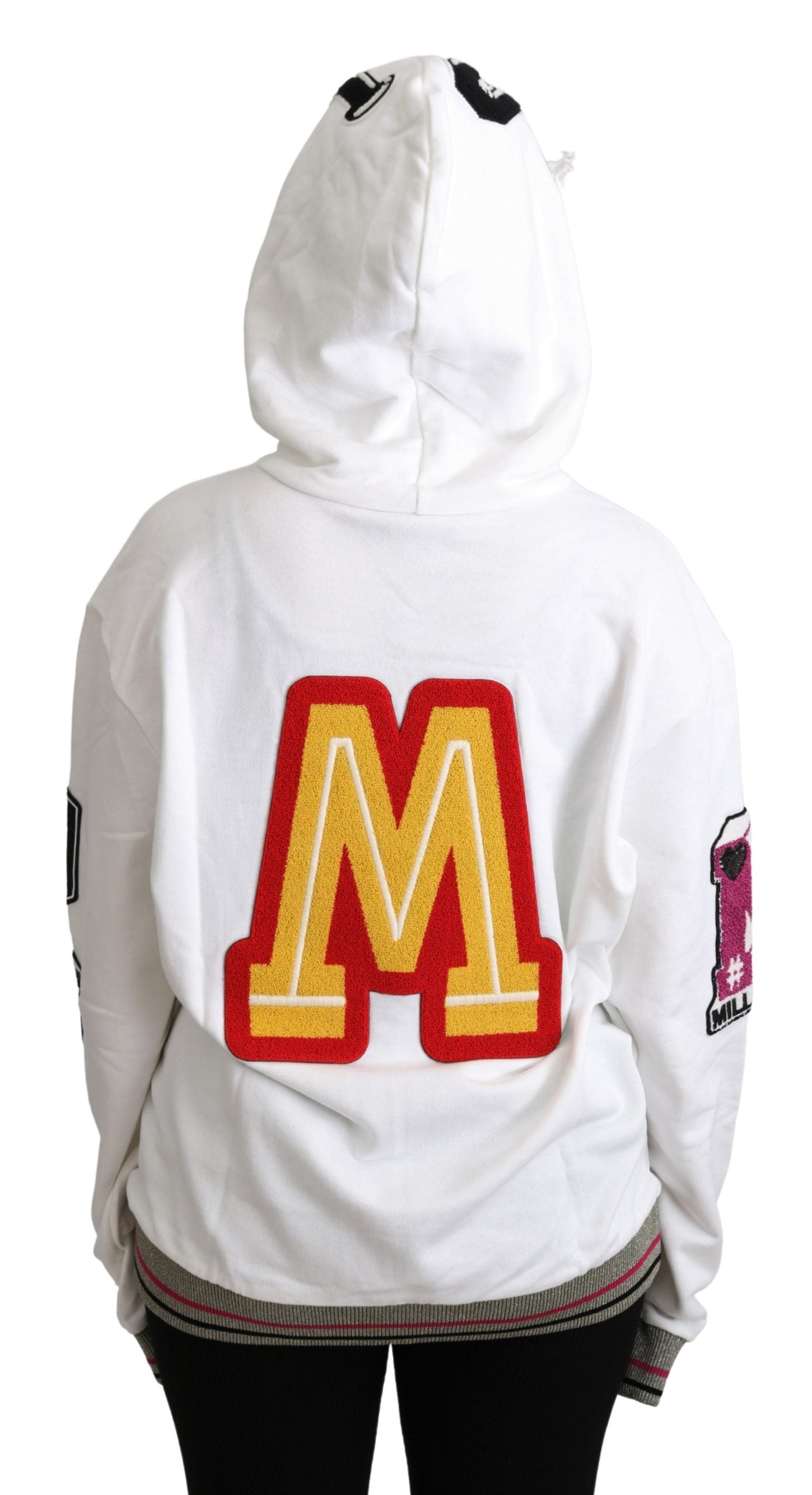 Weißer Royal Club Kapuzenpullover mit Kristall