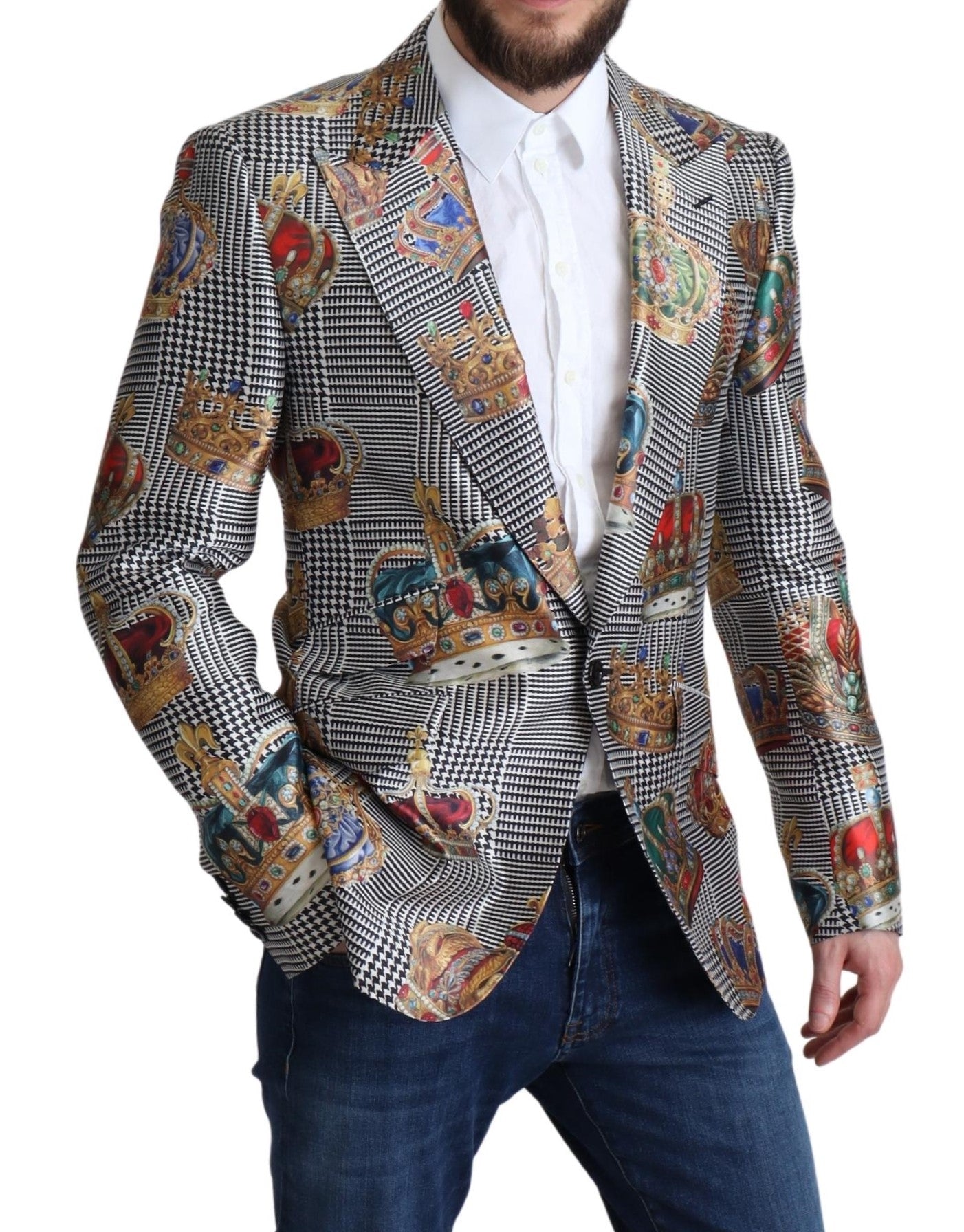 Blazer Jacke SICILIA Crown Print SIlk Jacke