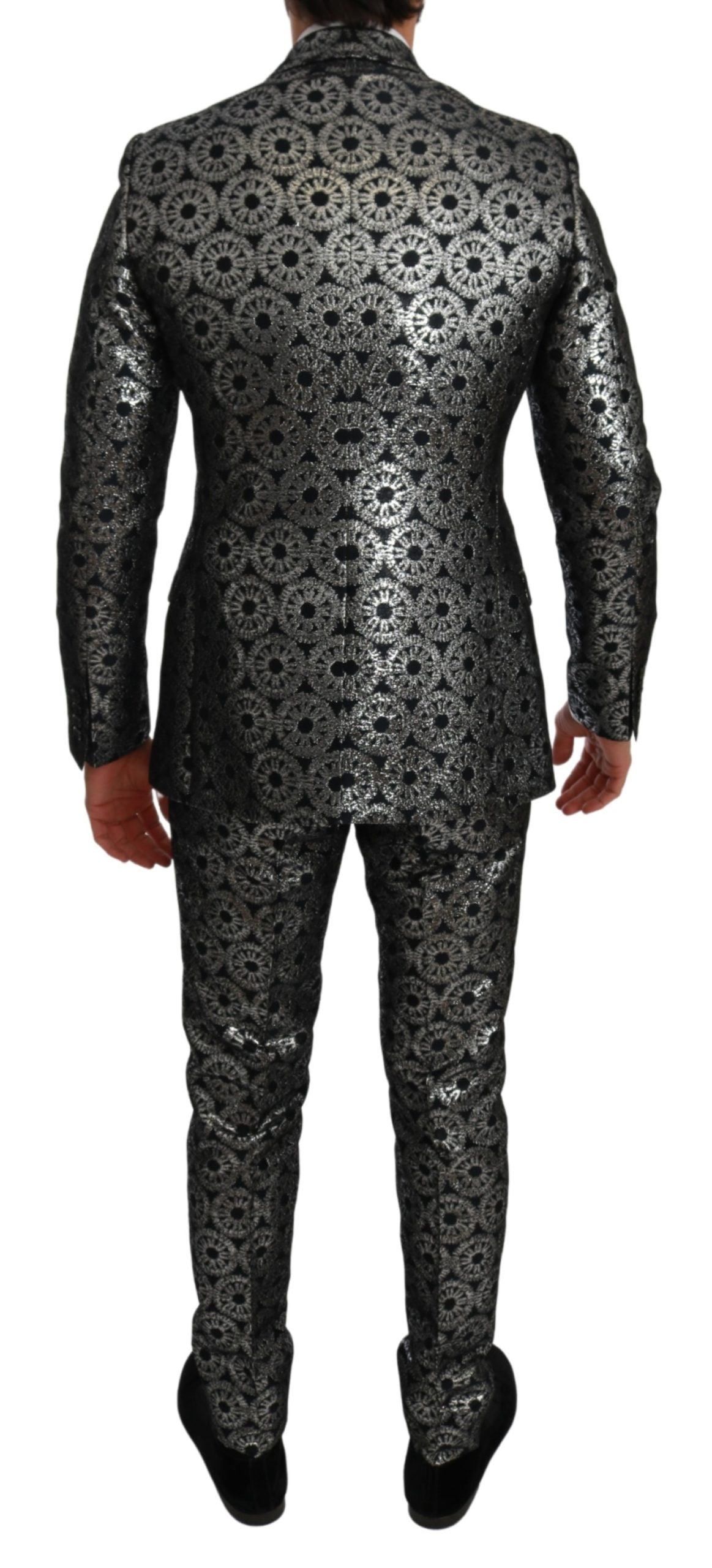 Blau Silber Slim Fit GOLD 2 Stück Anzug