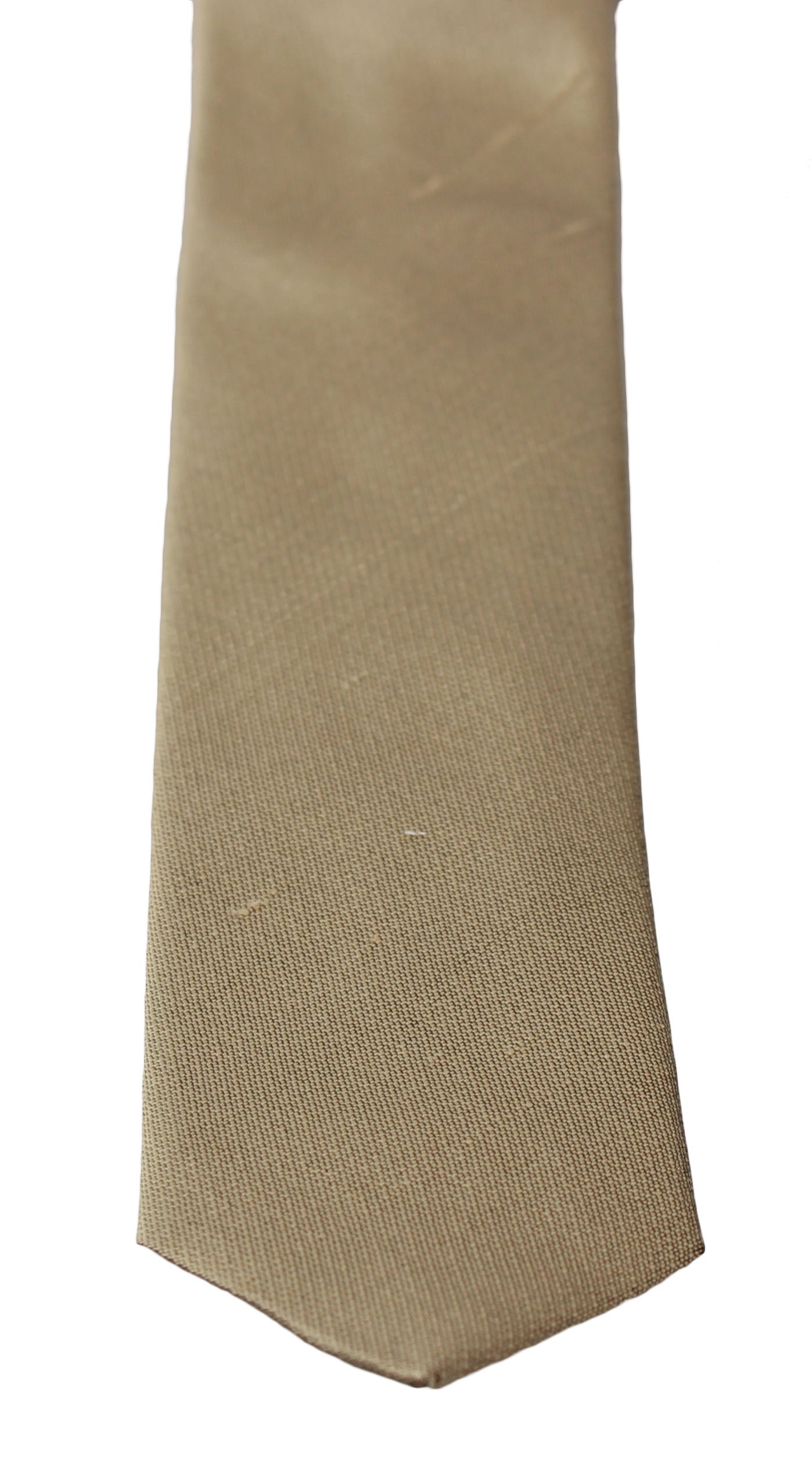 Solide hellbraune Krawatte aus 100% Seide Classic Wide Necktie