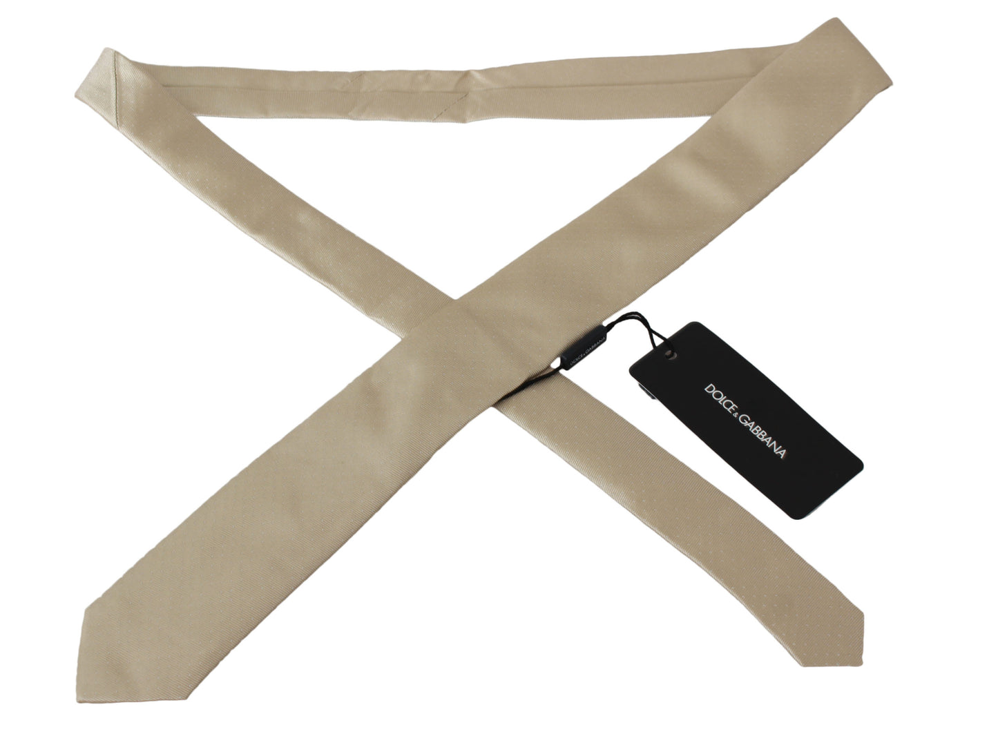 Solide hellbraune klassische breite Krawatte aus 100% Seide