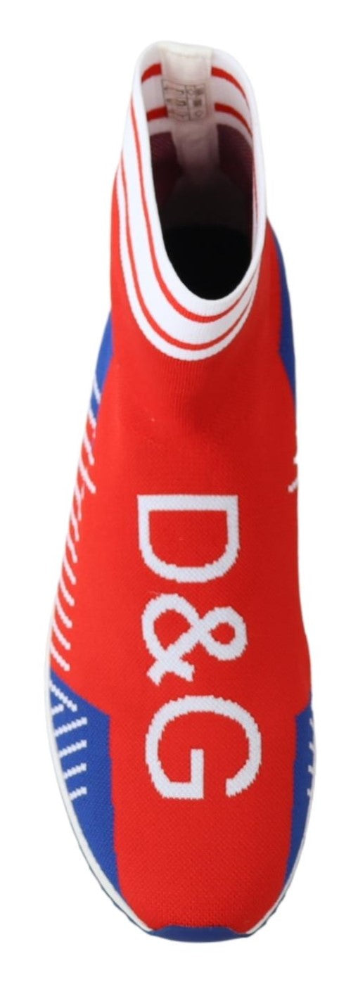 Blau Rot Sorrento Logo Turnschuhe Socken Schuhe