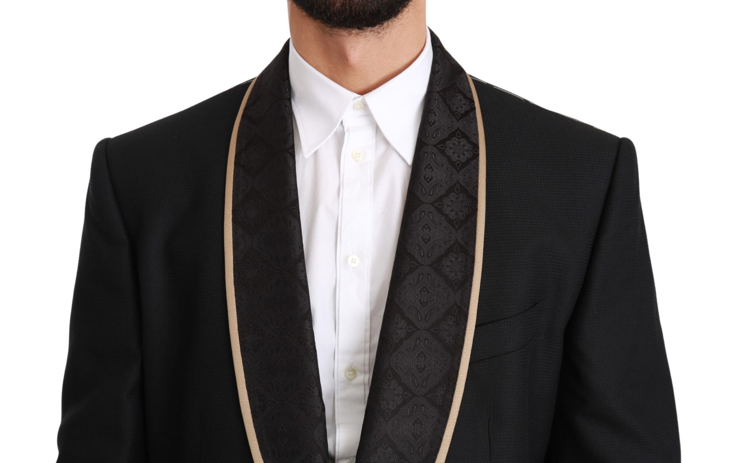 Schwarzer einreihiger 3-teiliger SICILIA-Anzug