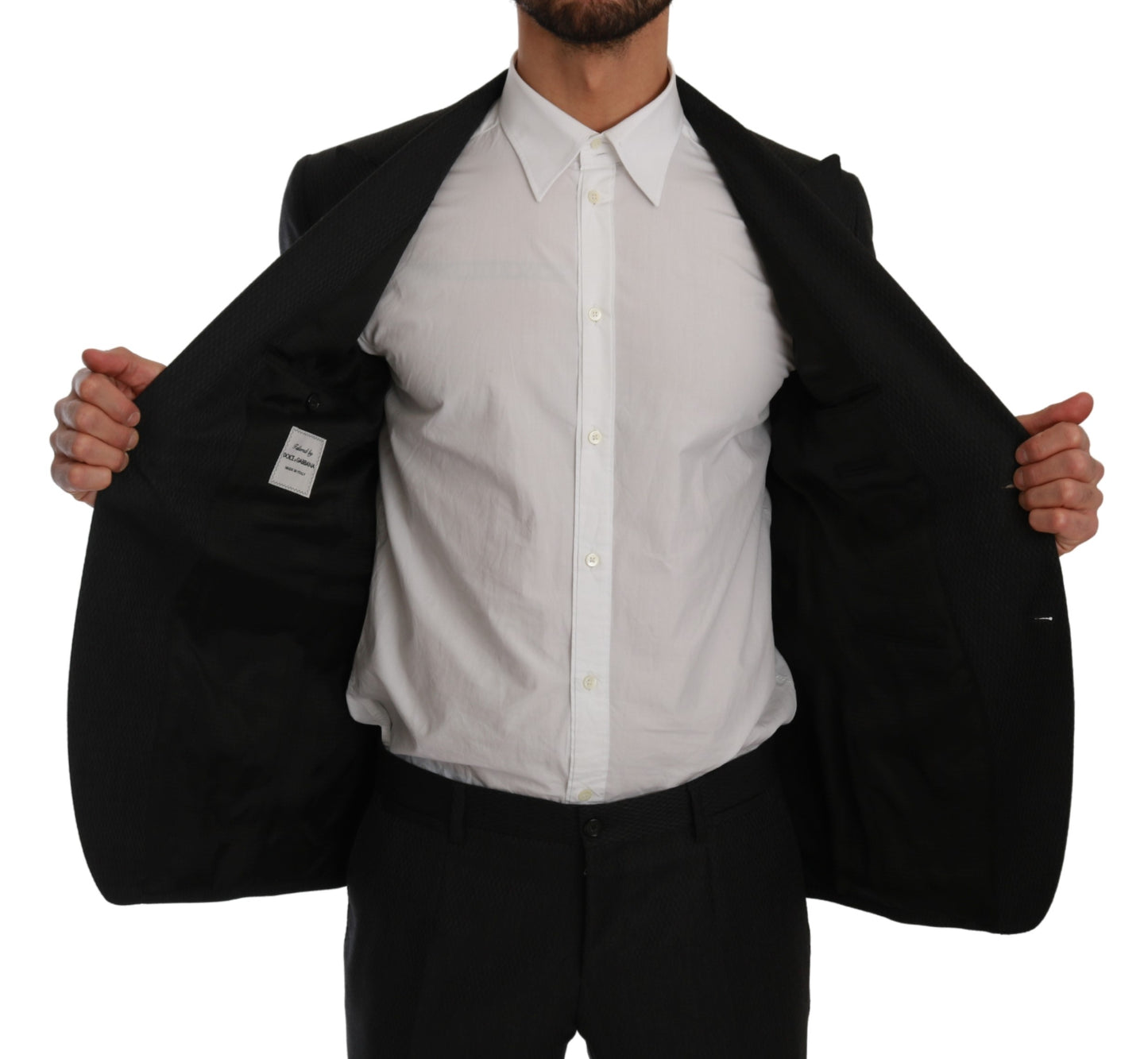 Schwarzer Crystal Bee Slim Fit 2 Stück Anzug