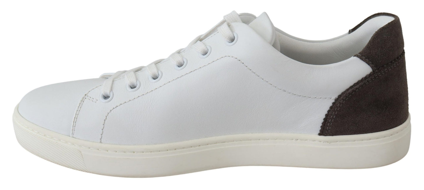 Weiß Leder Low Top Casual Herren Turnschuhe Schuhe