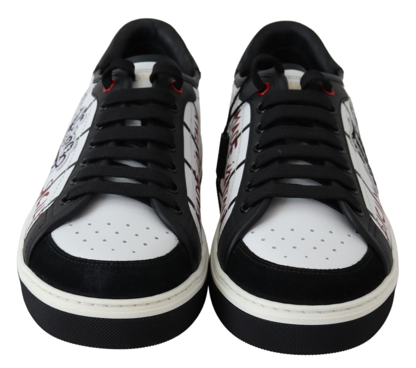 Weiß Schwarz Leder THE KING Herren Turnschuhe Schuhe