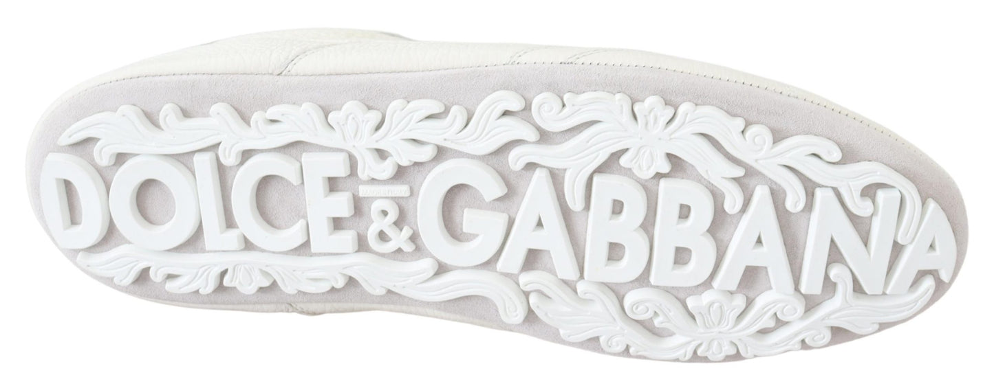 Weißes Leder Herren Fahrer Turnschuhe Schuhe