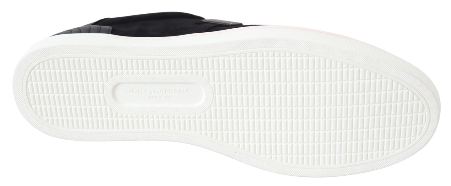 Schwarze Wildleder Herren Low Tops Sneakers