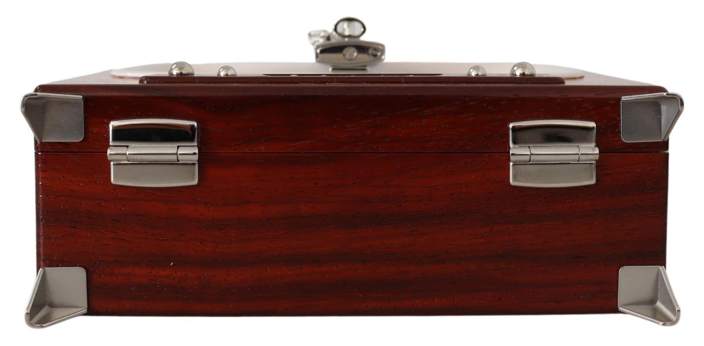 Braunes Retro TV Limited Edition Leder Handmade Geldbörse