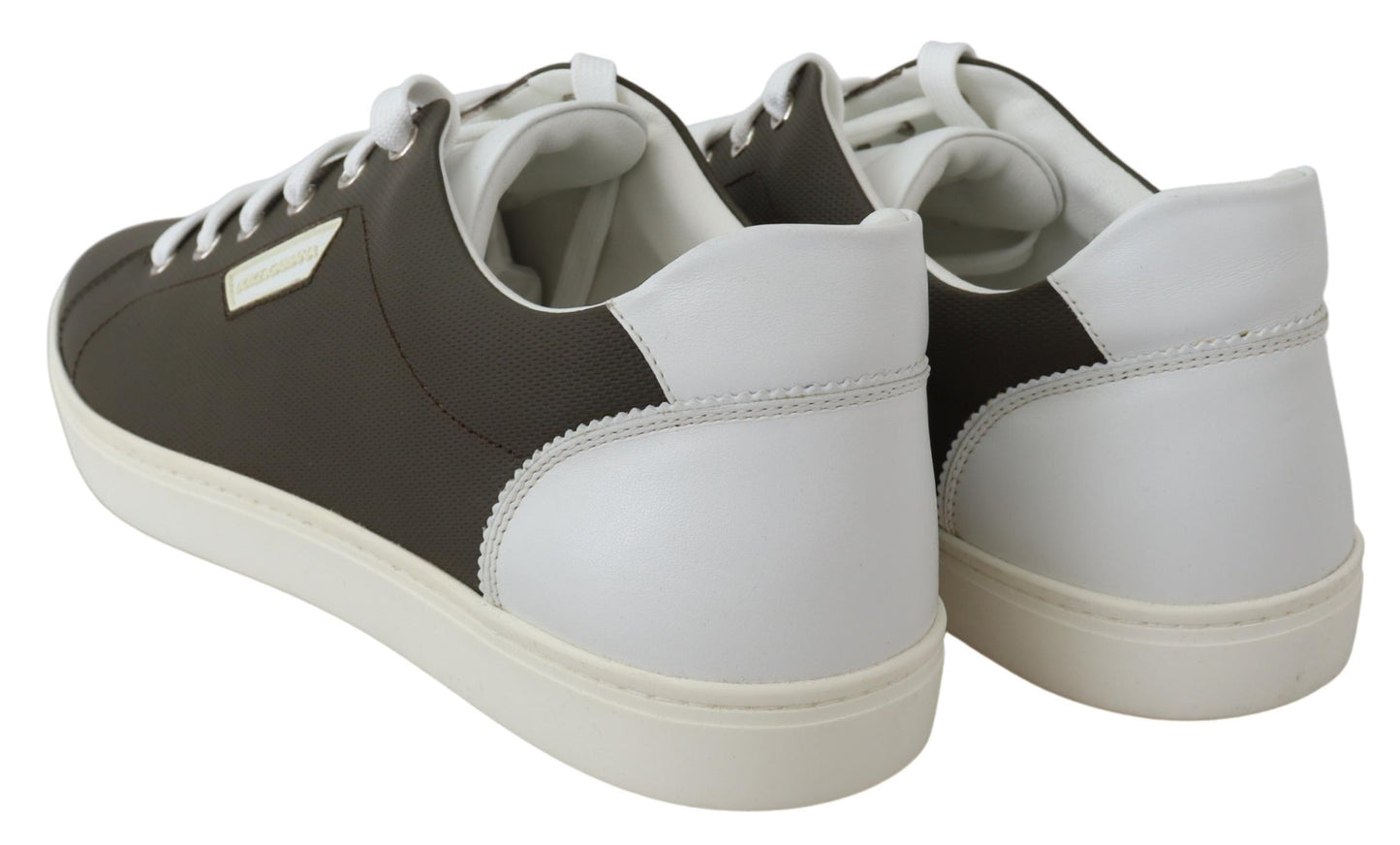 Weiß Grün Leder Low Top Turnschuhe Schuhe