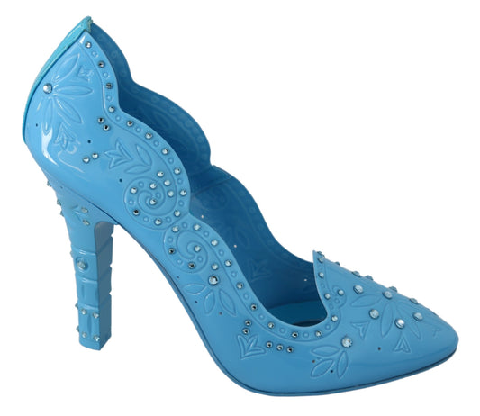 Blau Kristall Floral CINDERELLA Heels Schuhe