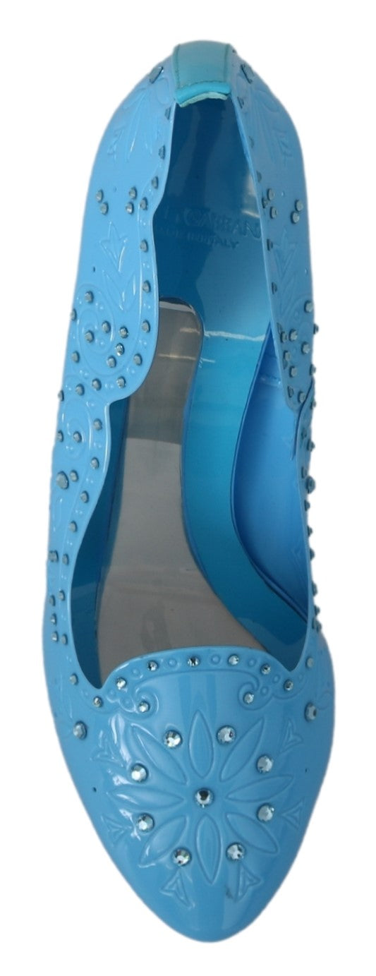 Blau Kristall Floral CINDERELLA Heels Schuhe