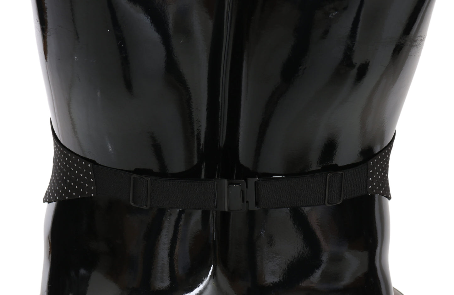 Schwarzer gepunkteter Taillengürtel Seidenkummerbund