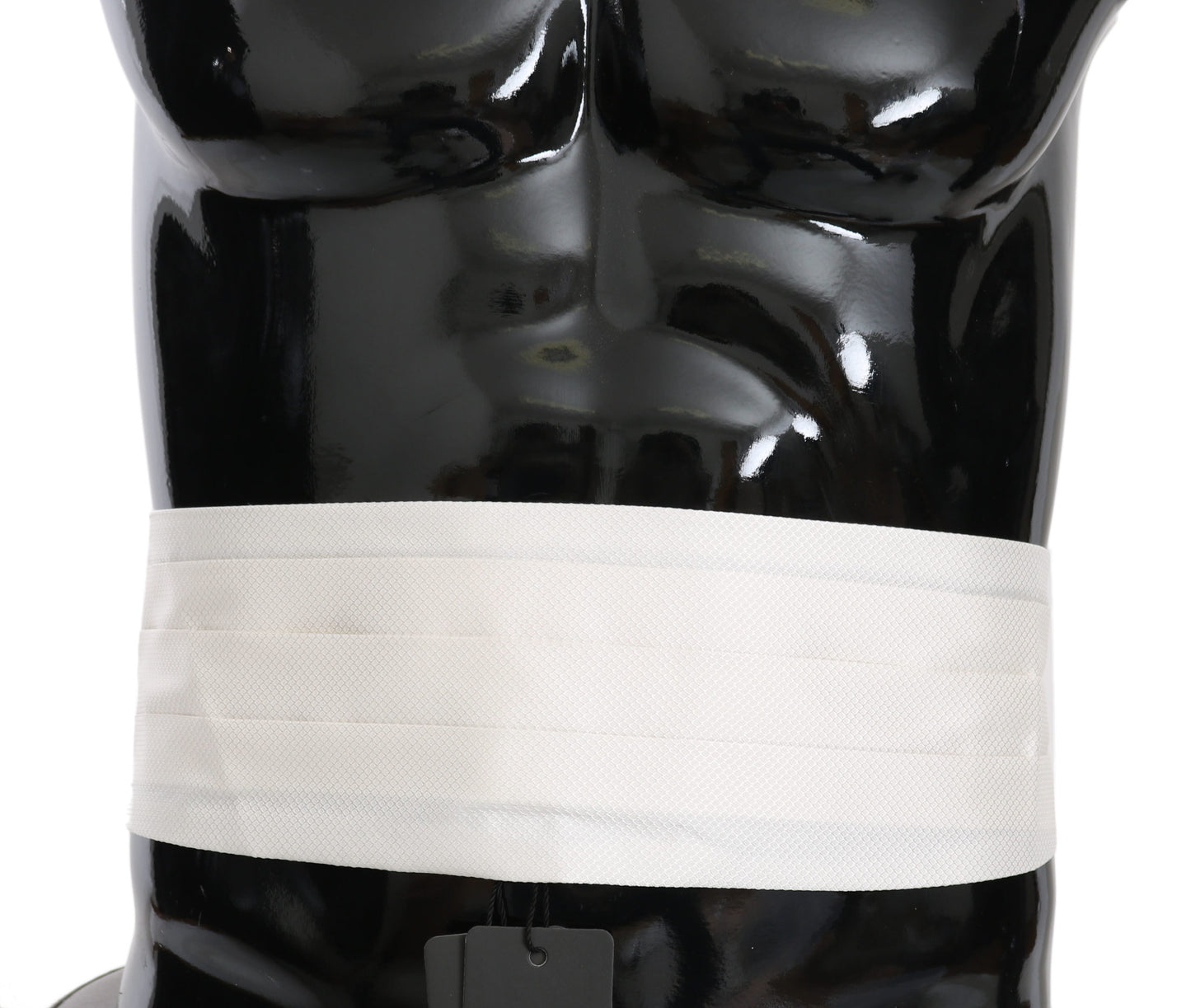 Weißer Herren Taillengürtel 100% Seide Kummerbund