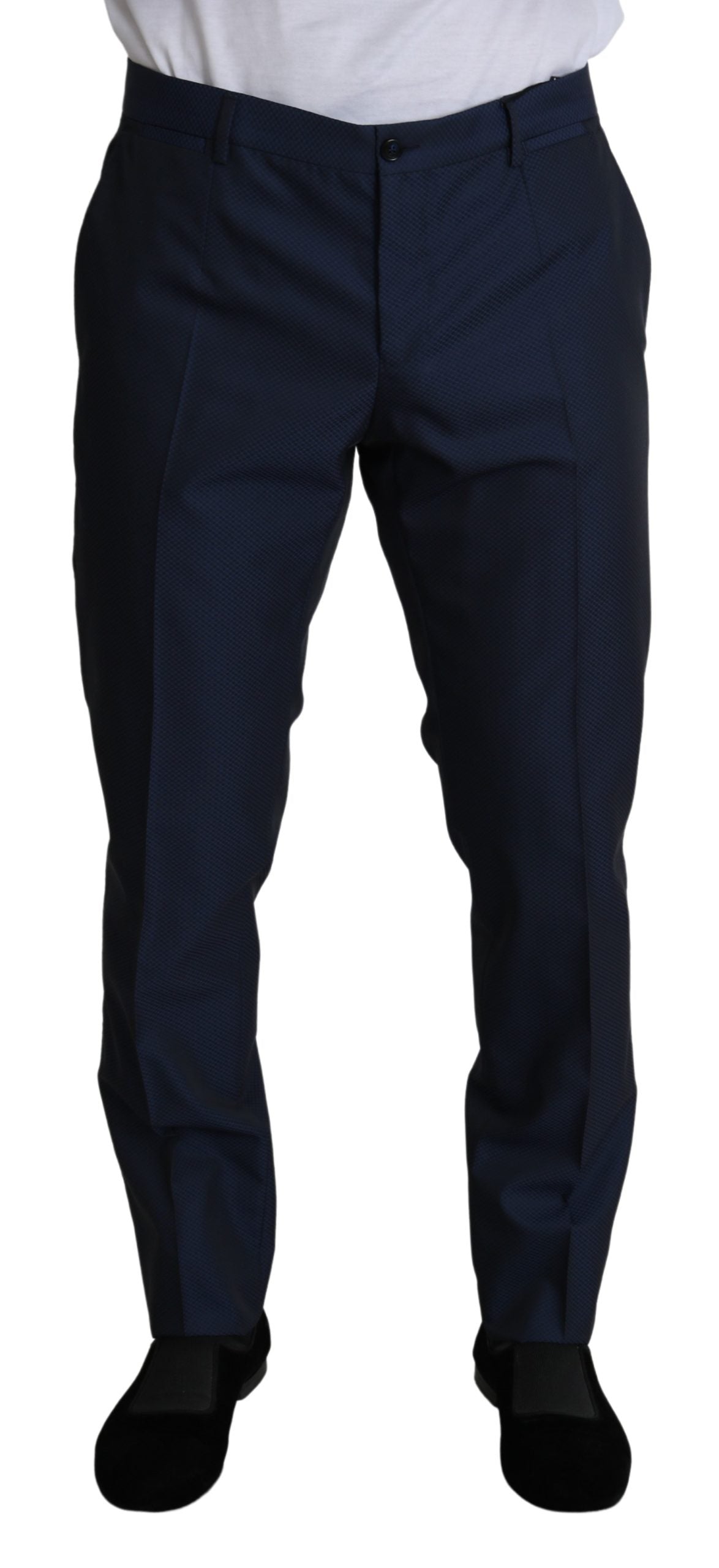 Dunkelblaue Skinny-Hose aus Polyester