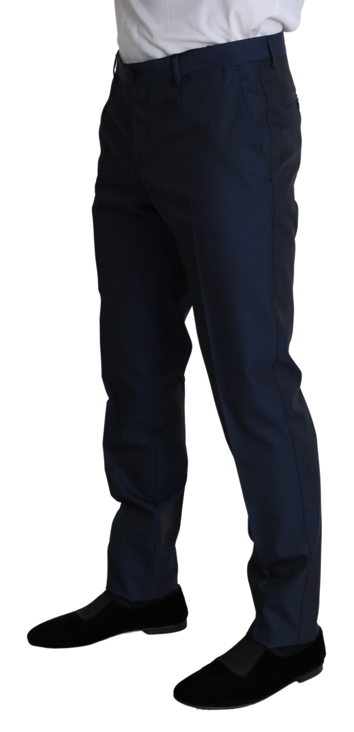 Dunkelblaue Skinny-Hose aus Polyester