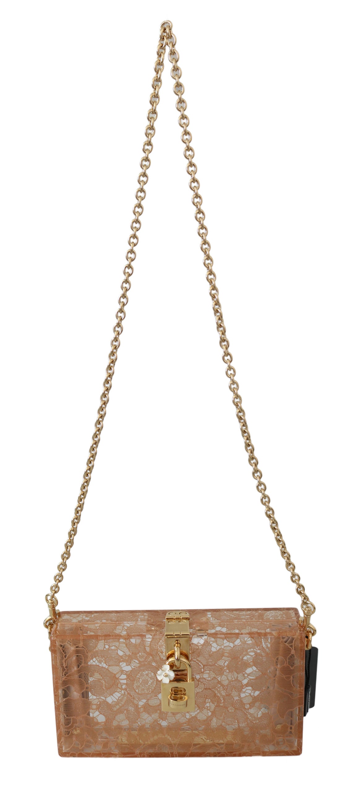 Beige Plexiglas Taormina Spitze Clutch Borse Tasche BOX