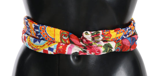 Seide Baumwolle Carretto Rosenmuster Wickelgürtel