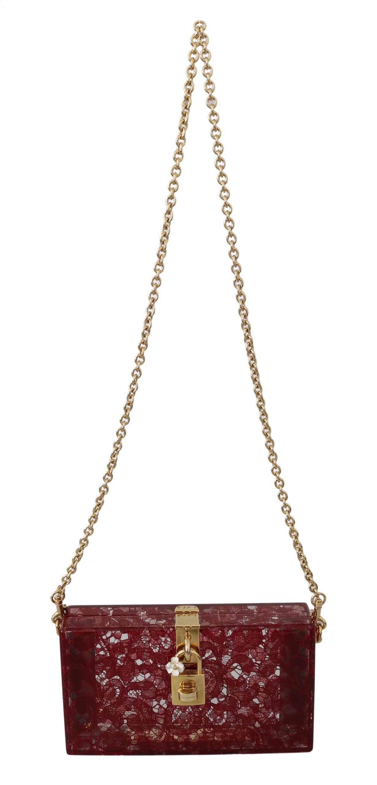 Dunkelrot Plexiglas Taormina Spitze Clutch Borse Tasche BOX