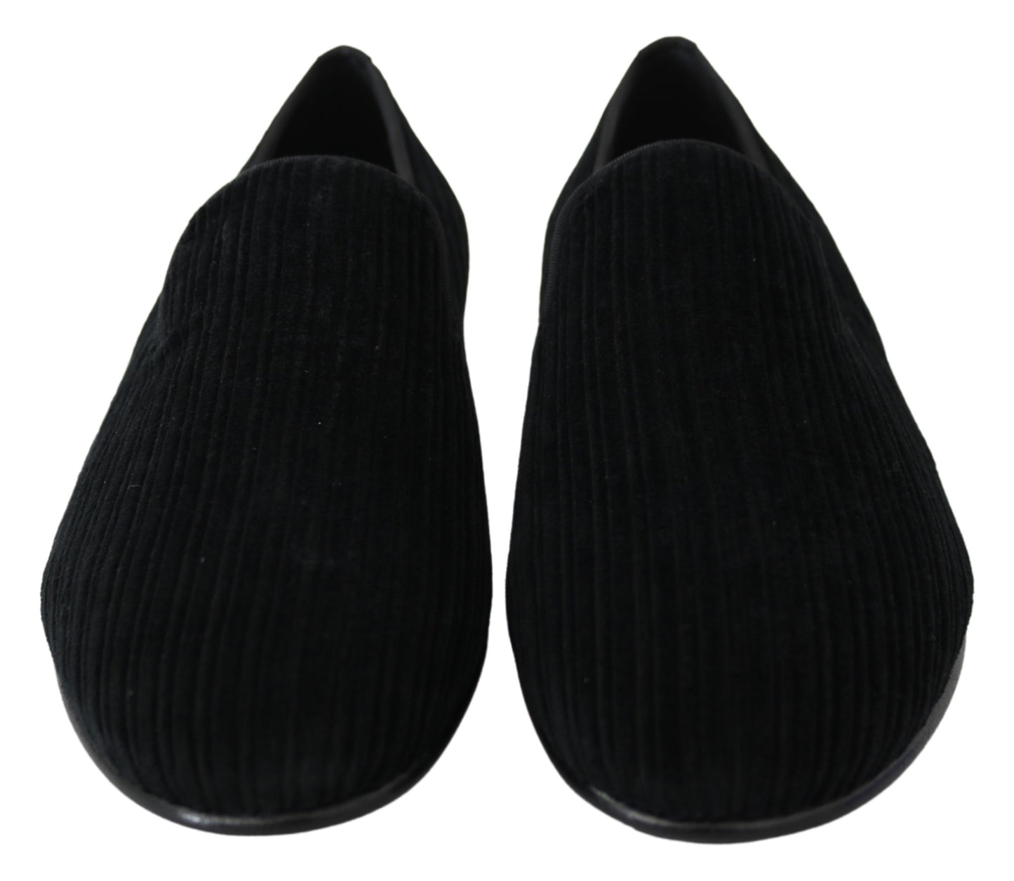 Schwarzer Samt Flats Männer Hausschuhe Loafers Schuhe