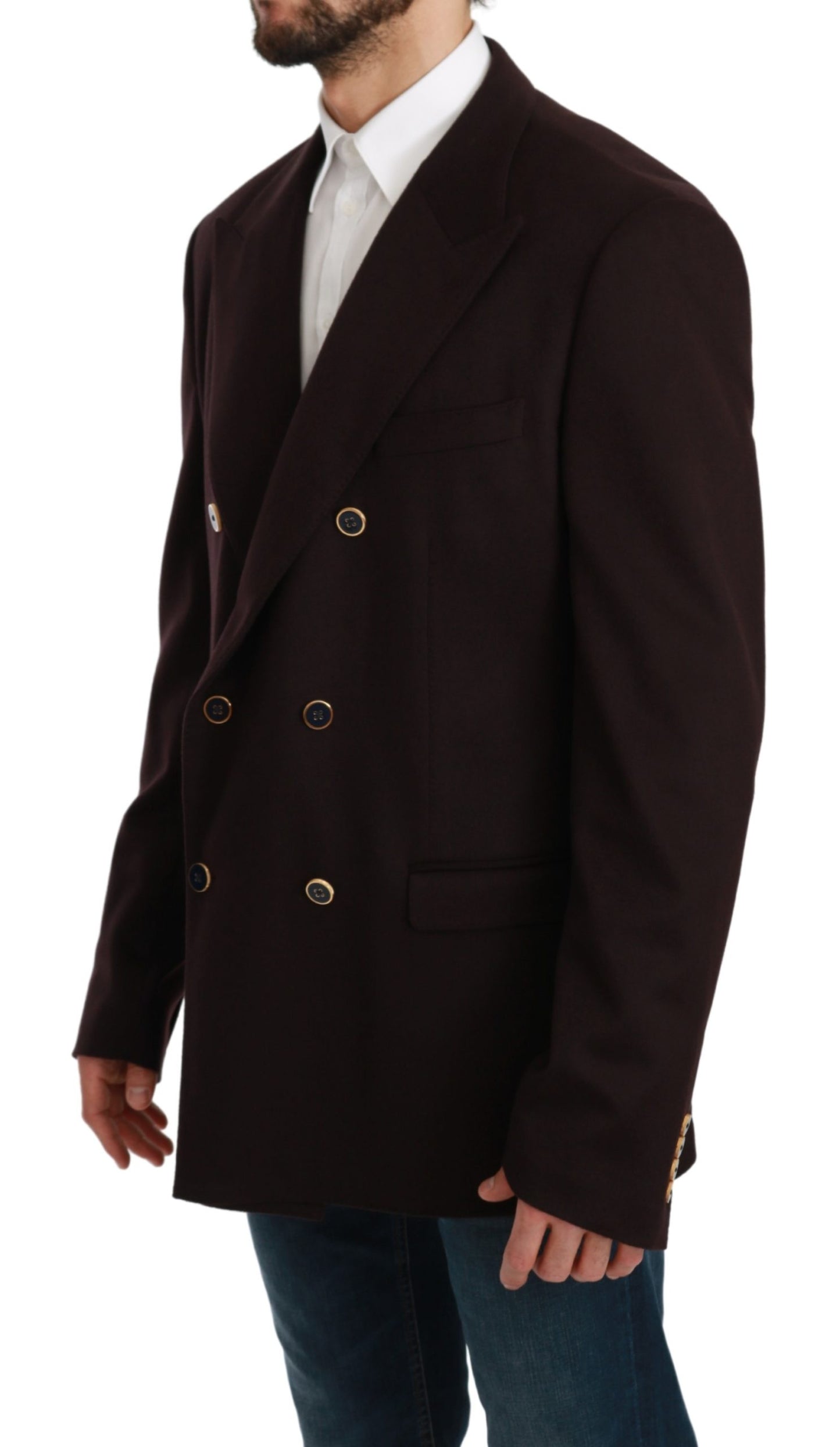 Bordeauxfarbener Kaschmirmantel TAORMINA Blazer
