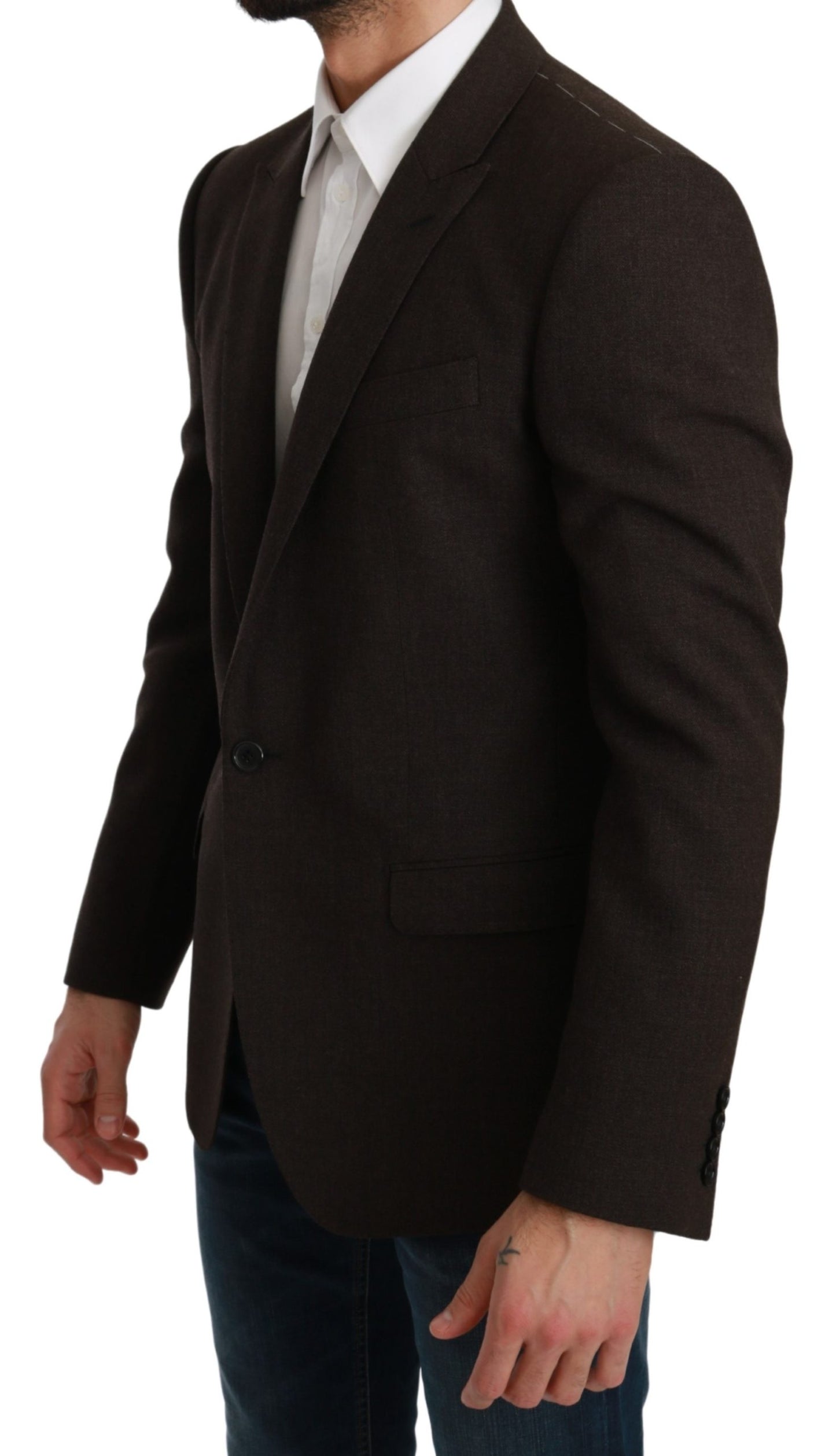 Brauner Slim Fit Mantel Jacke MARTINI Blazer