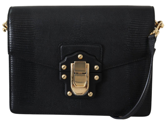 Schwarzes Leder LUCIA Hand Shoulder Messenger Purse