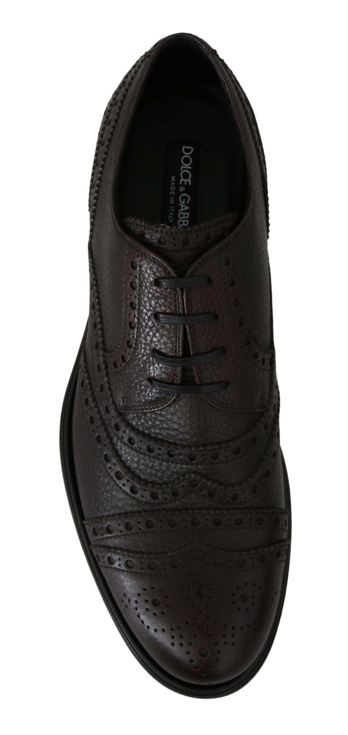 Braune Leder Brogue Derby Dress Schuhe