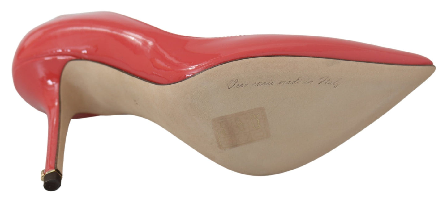 Dunkelrosa Lackleder Heels Pumps