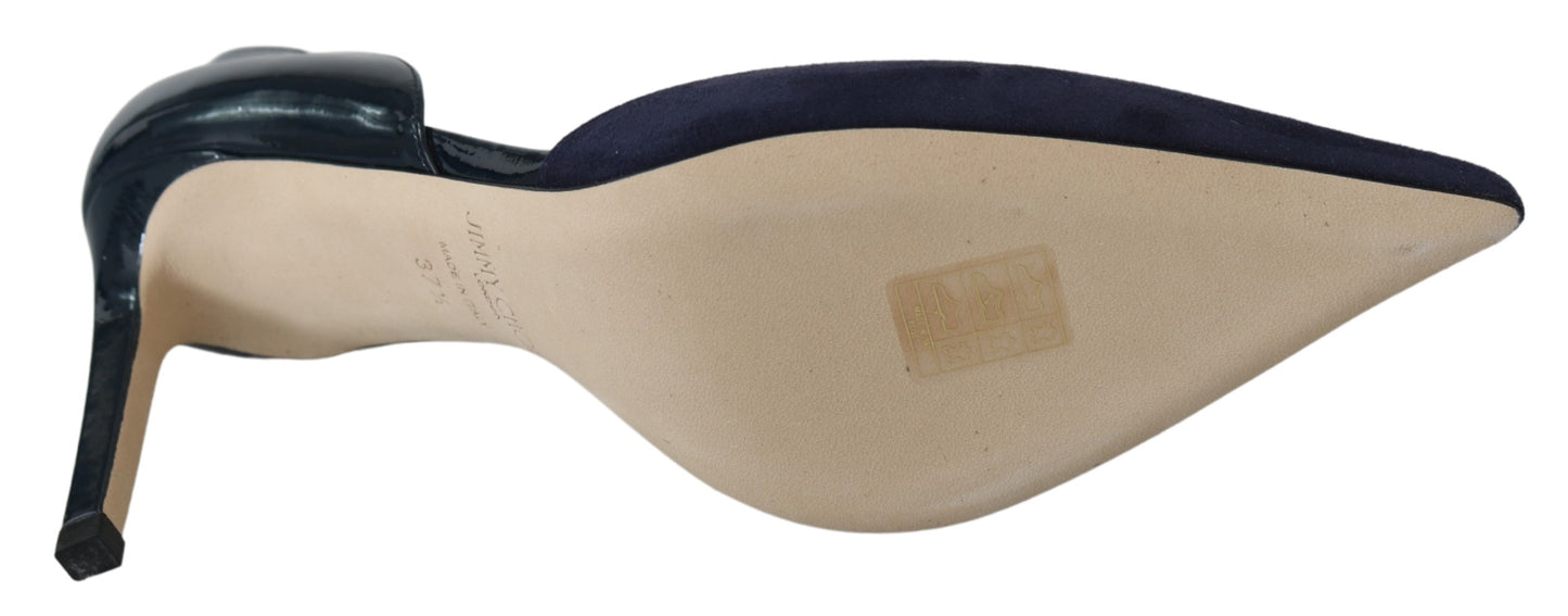 Darylin 85 Marineblaue Leder Pumps