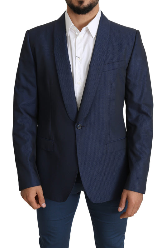 Blauer schmaler einreihiger MARTINI Blazer