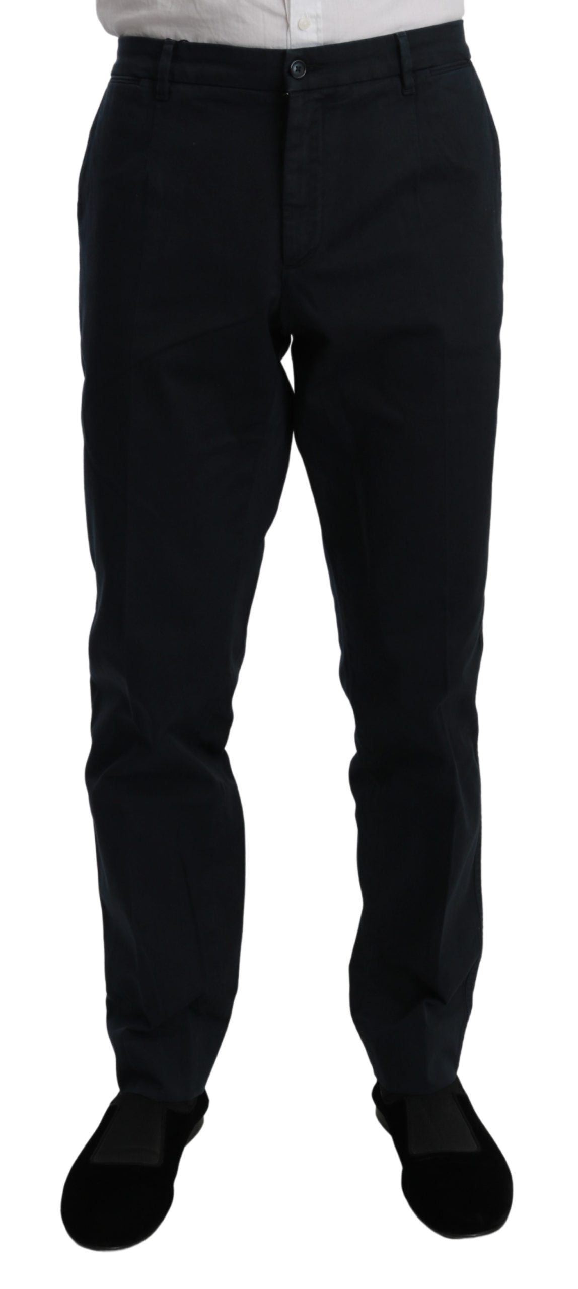 Blaue Chinos Stretch-Baumwolljeans Hose