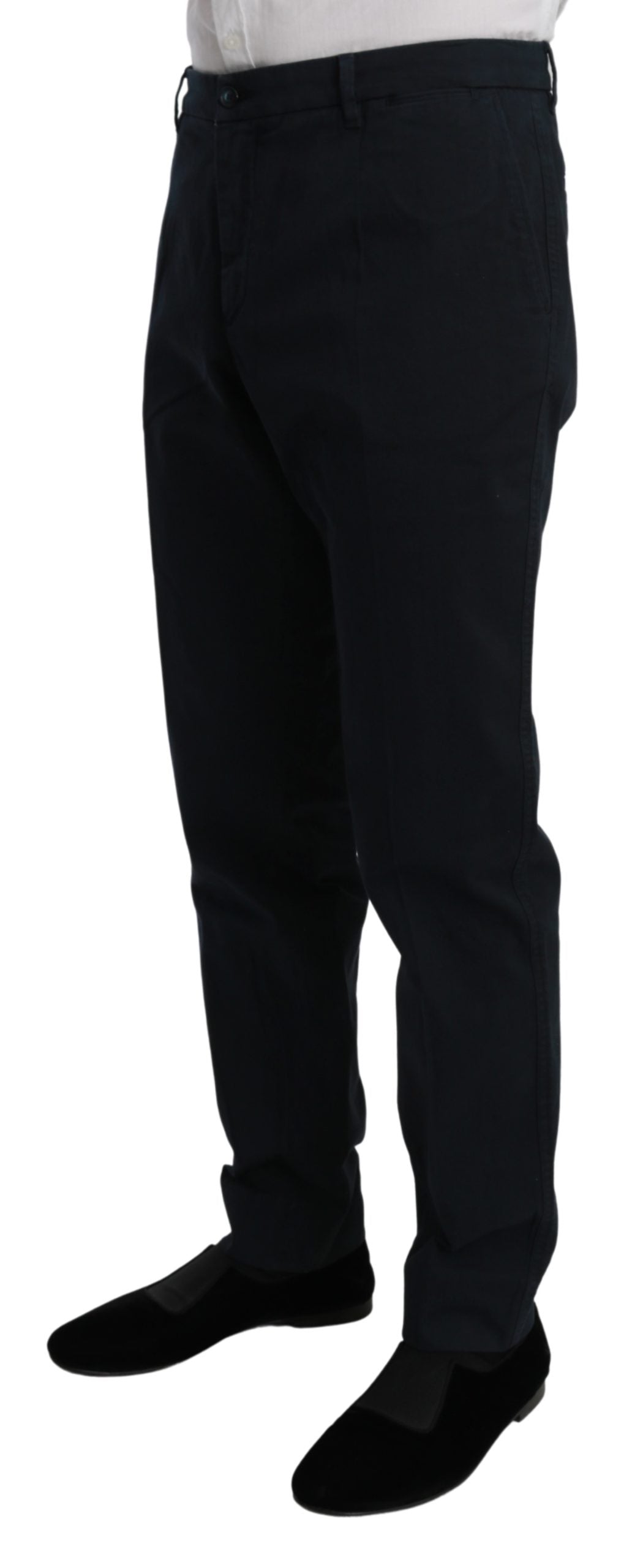 Blaue Chinos Stretch-Baumwolljeans Hose