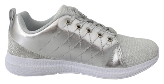Silber Polyester Läufer Gisella Turnschuhe Schuhe