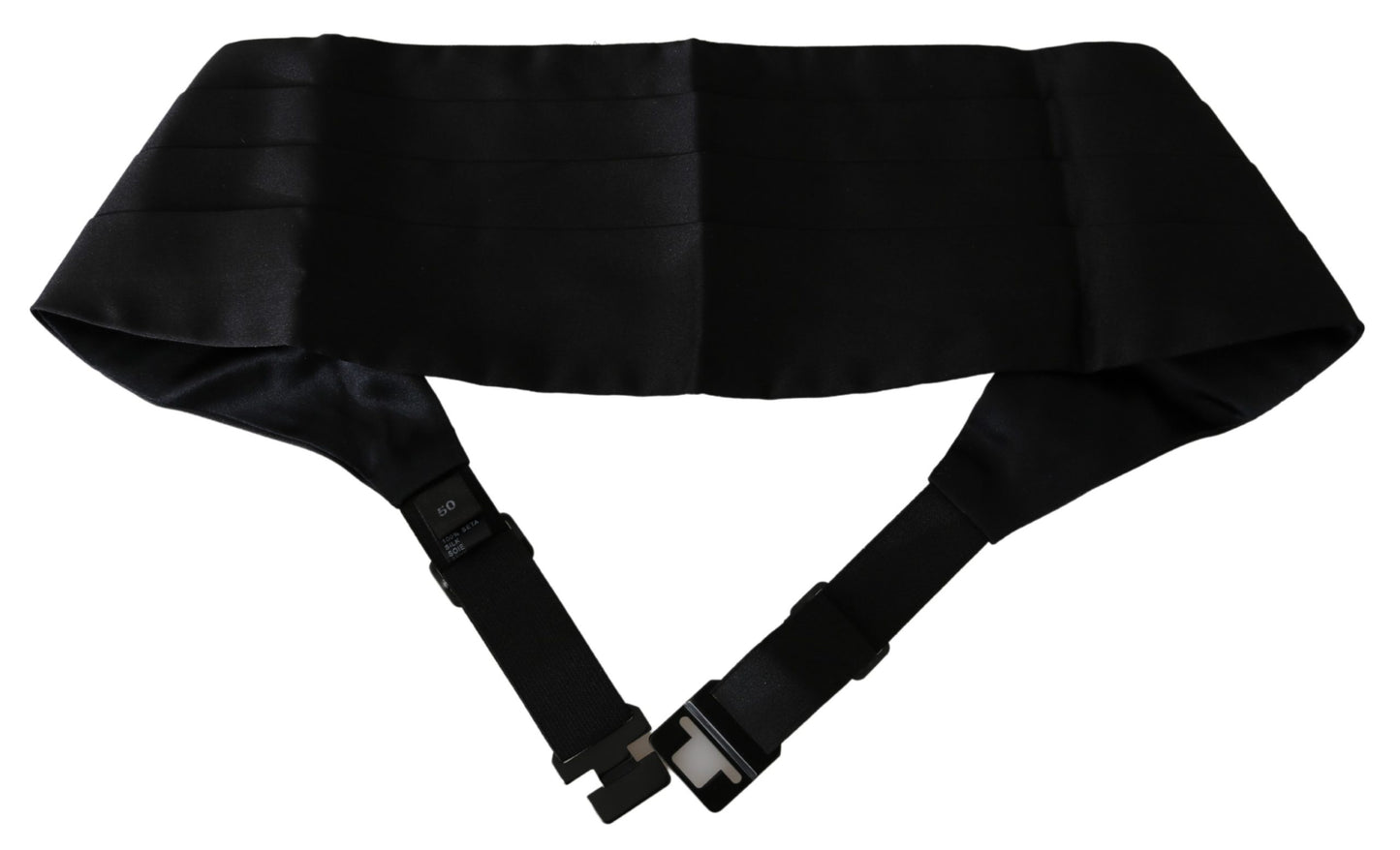 Schwarzer Herren Taillengürtel 100% Seide Kummerbund