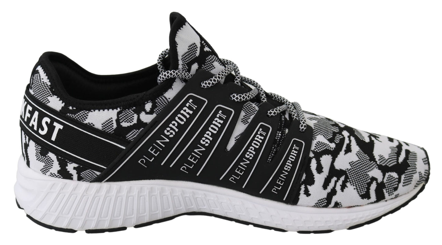 Weiß Polyester Läufer Rückseite Turnschuhe Schuhe