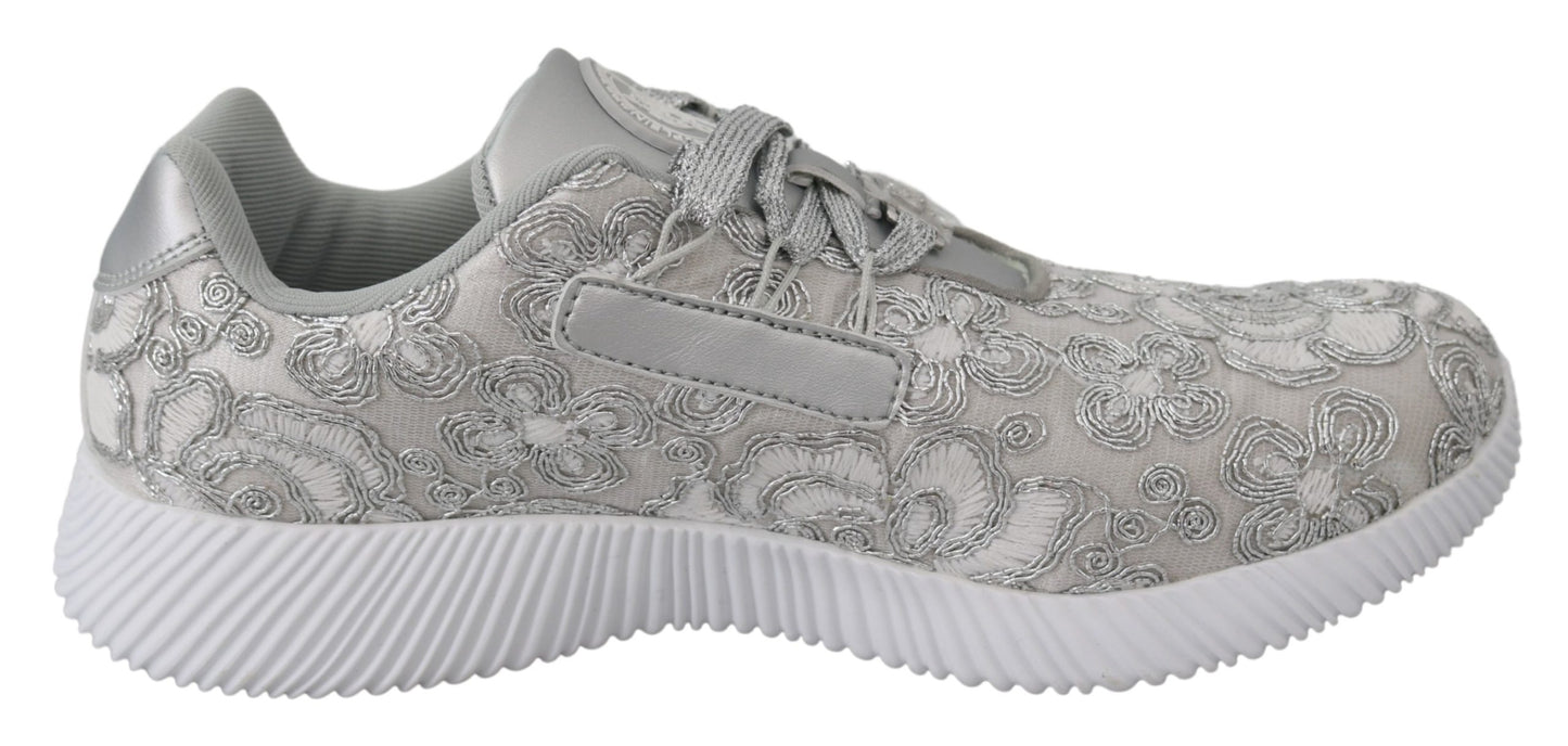 Silber Polyester Läufer Joice Turnschuhe Schuhe