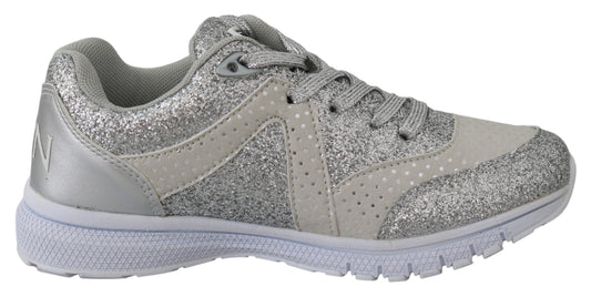 Silber Polyester Läufer Jasmines Turnschuhe Schuhe