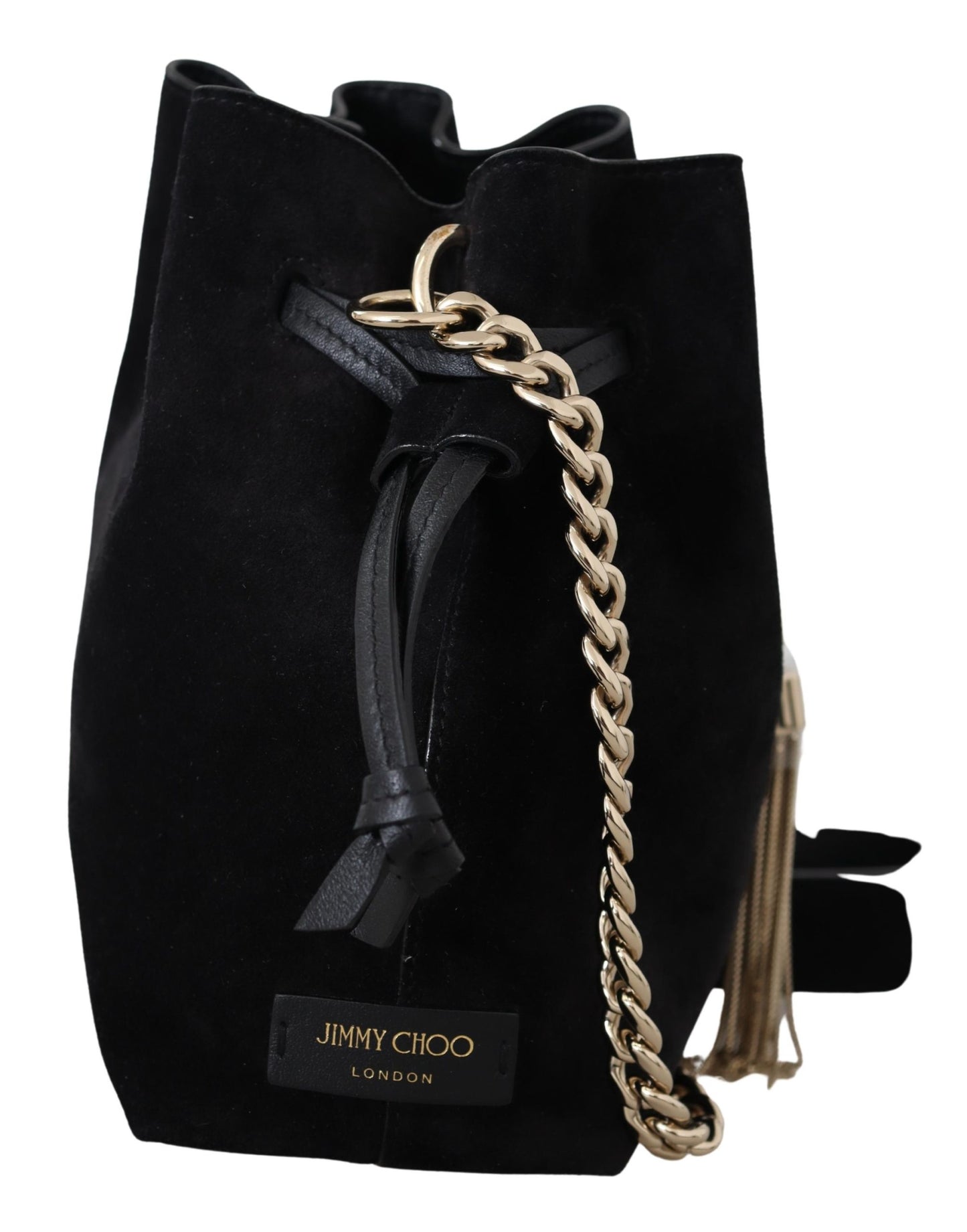 Schwarze Wildleder Callie Sue Bucket Umhängetasche