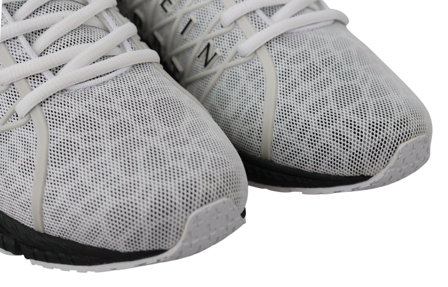 Weiß Polyester Runner Edward Turnschuhe Schuhe