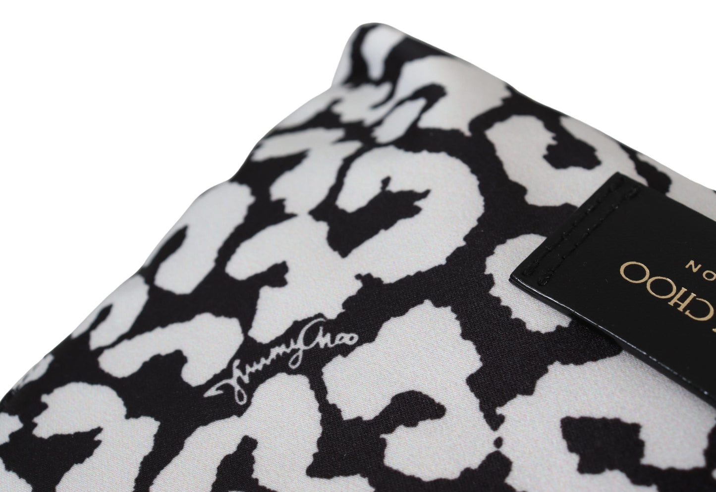 Weiß-schwarzes Nylon Mabrie Onyp Clutch Pouch Tasche