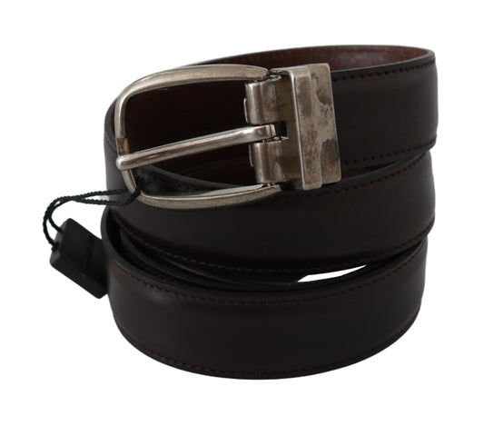Silberschnalle Taille Männer 100cm Brauner Ledergürtel