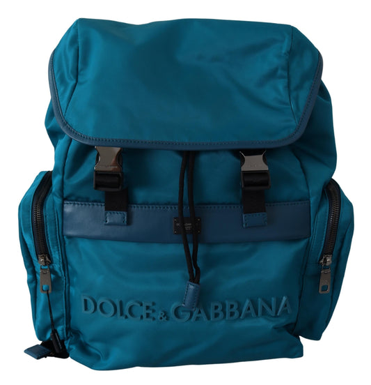 Blau Grün Nylon Schule Reise Rucksack