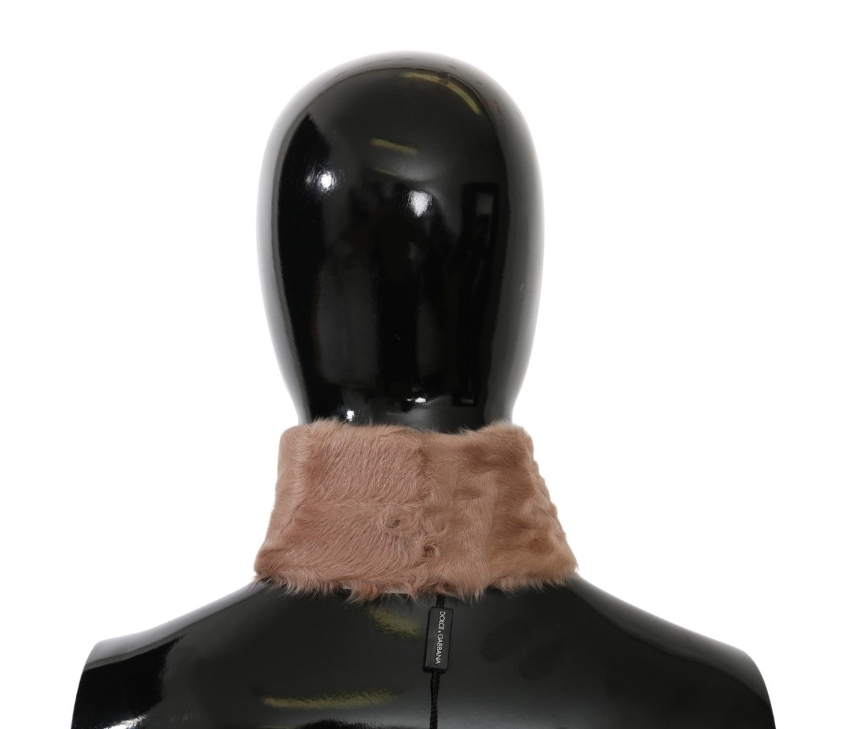 Beige Pelzkragen Lammfellschal