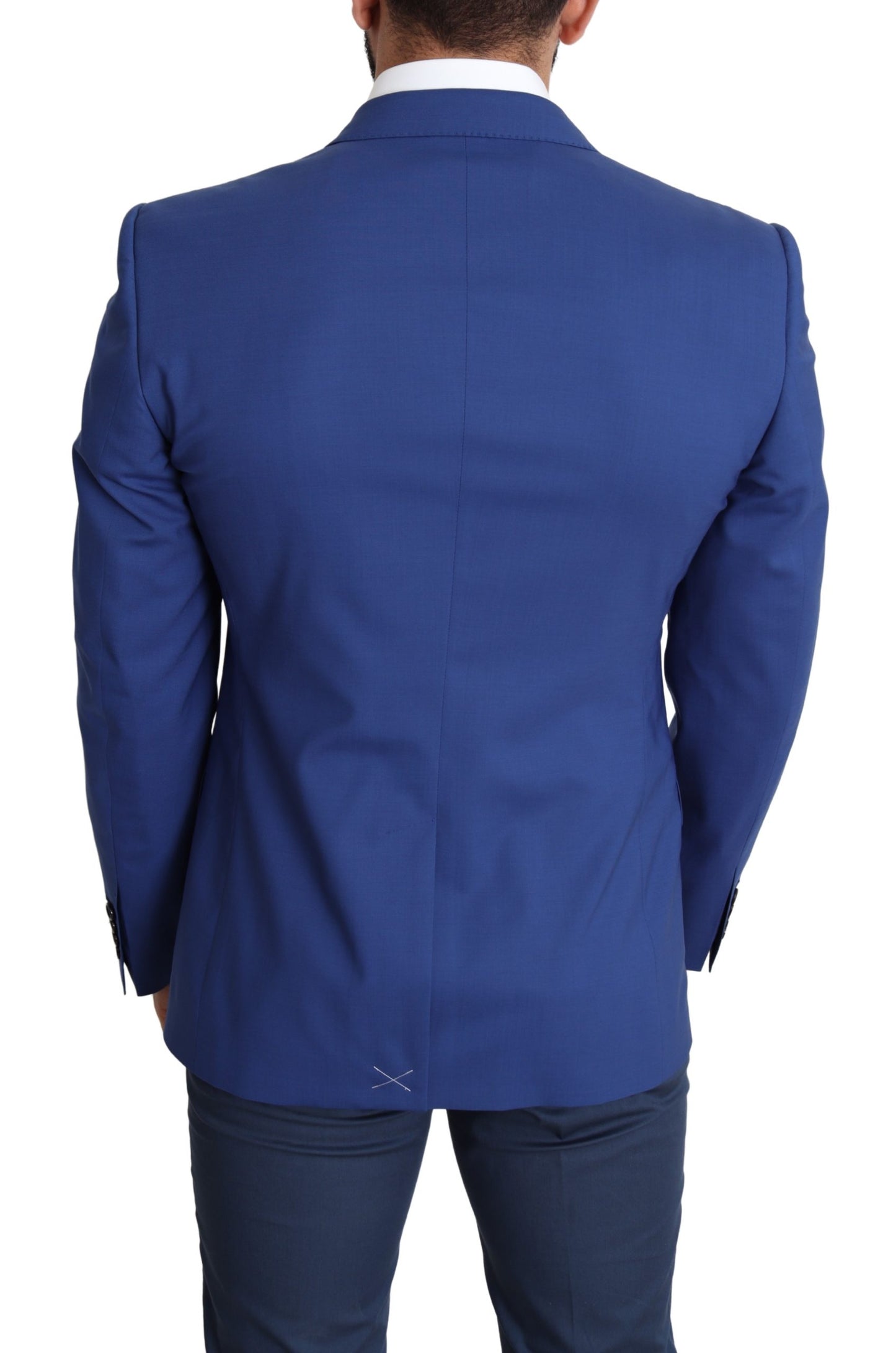 Blauer einreihiger Wollmantel MARTINI Blazer
