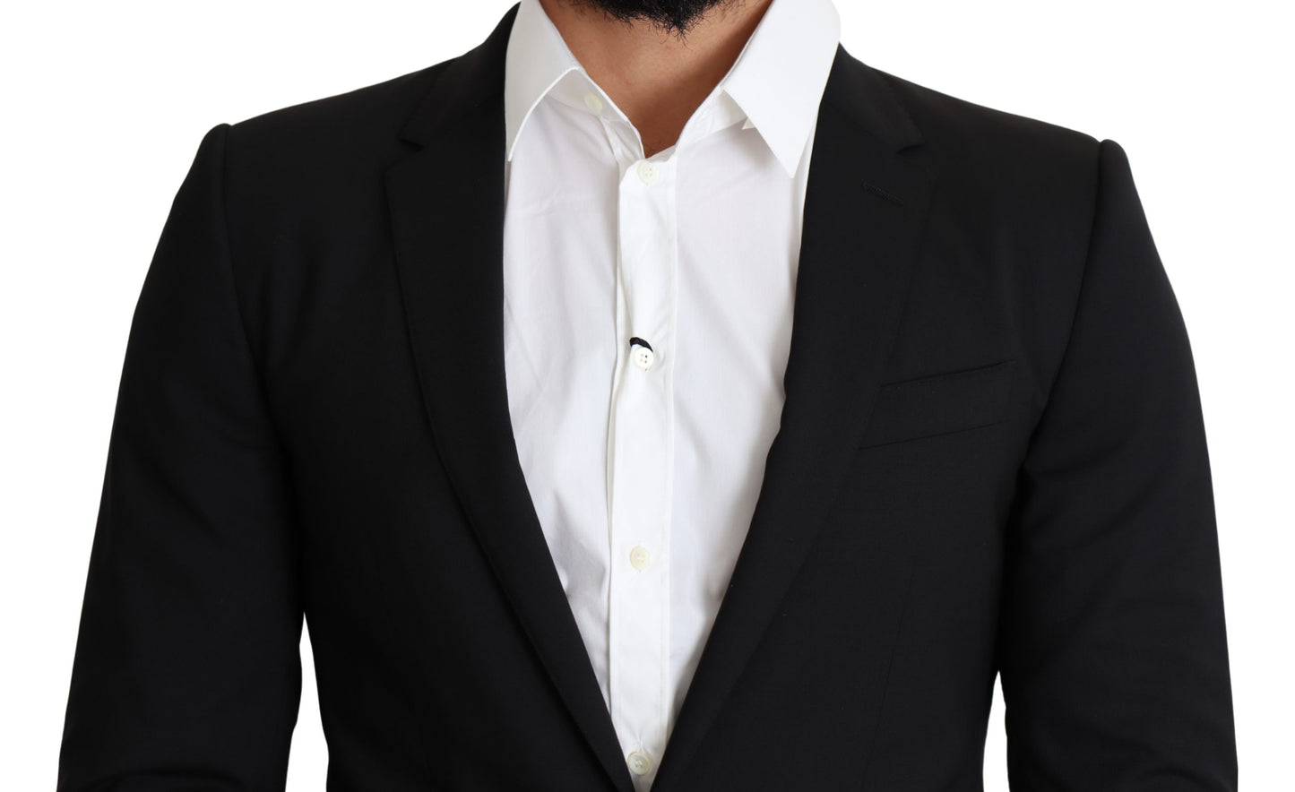 Schwarzer Woll-Stretch-Mantel MARTINI Blazer