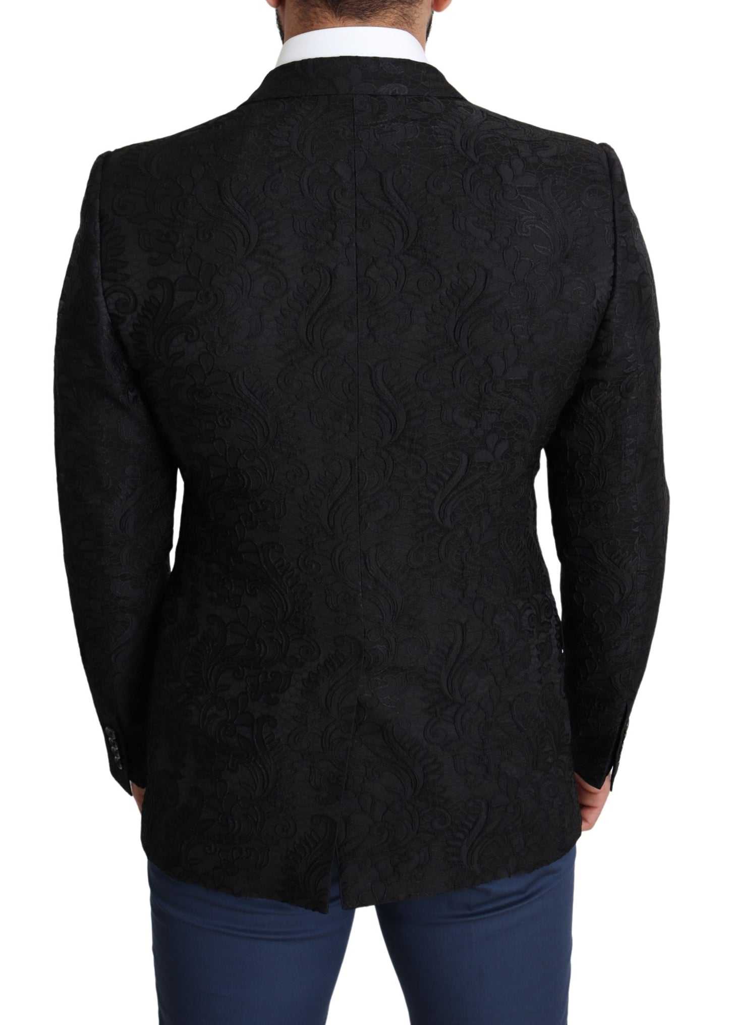 Schwarzer Blazer mit Blumenmuster für Männer MARTINI